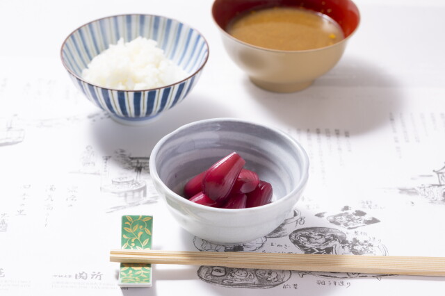 ワインらっきょう　料理