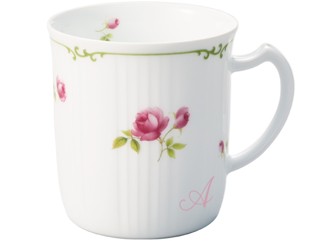 マイリトルローズ　マグ　＜レンジ対応＞【カラーイニシャル1文字】