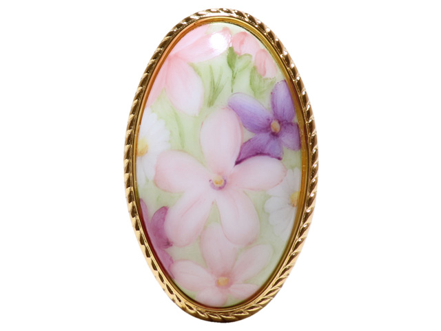 3423　大倉陶園ブローチ 3423 大倉陶園ブローチ