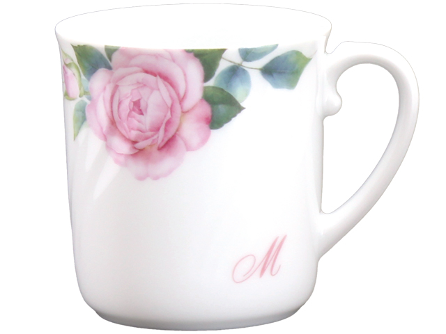 For you「バラ」　マグ　＜レンジ対応＞【カラーイニシャル1文字】