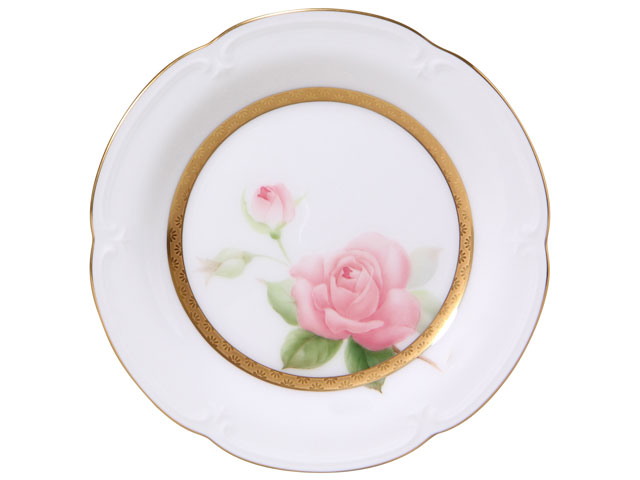 手描き】三代の薔薇「プリンセスアイコ」 14cmプチケーキ皿