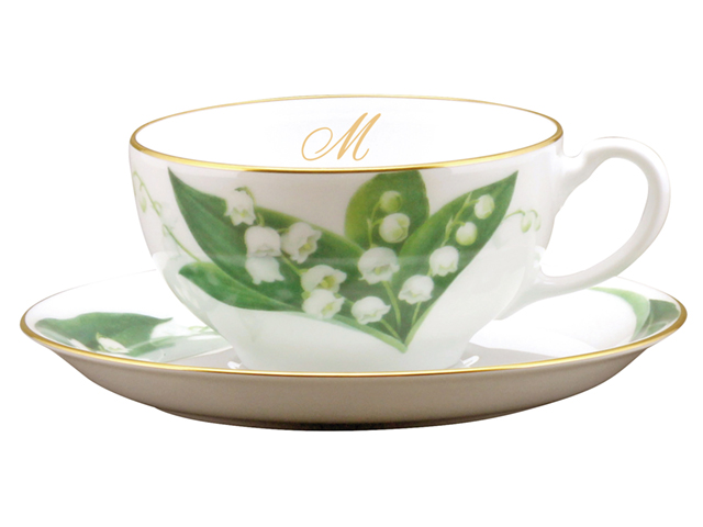 For you「スズラン」 カップ＆ソーサー【イニシャル1文字】