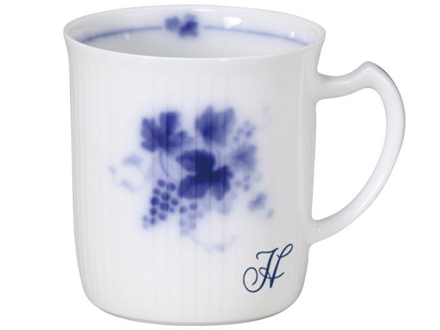 ぶどう畑の風 マグ ＜レンジ対応＞【カラーイニシャル1文字】