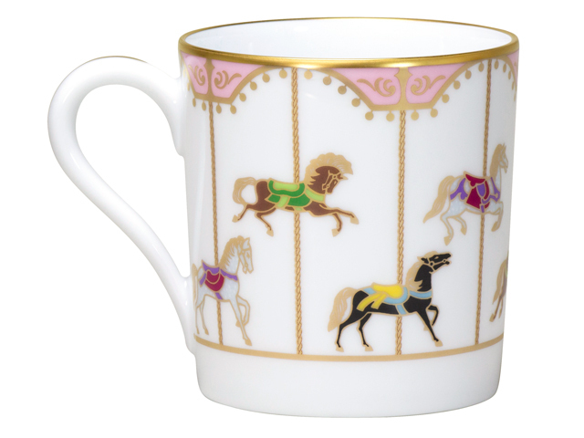 うまくゆく 回転木馬（ピンク） マグ