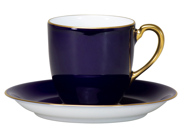 ＜直営店限定＞オールド大倉復刻シェイプ　瑠璃　コーヒーカップ＆ソーサー