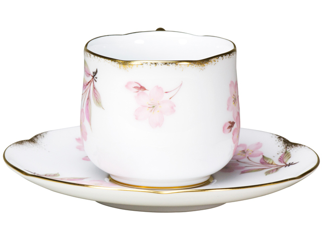 直営店限定＞【手描き】桜 デミタスカップ＆ソーサー