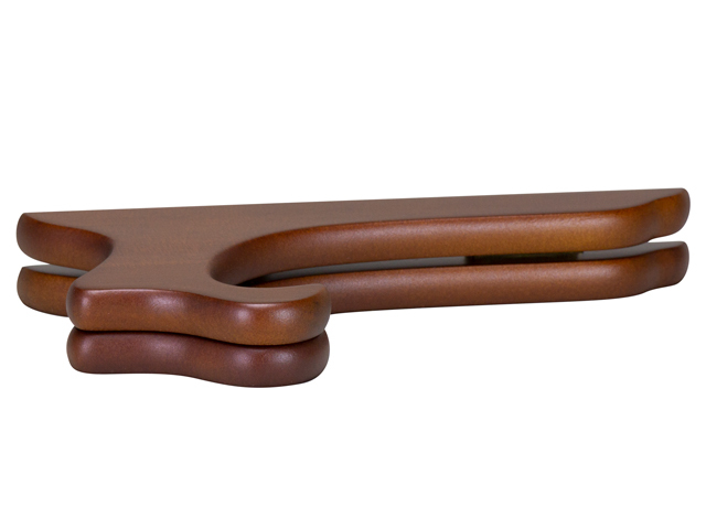 大倉陶園 15cm木製皿立（茶）