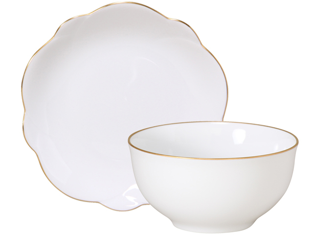 おさら Japanese Style Matte Washi White Shallow Bowls for ramen or
