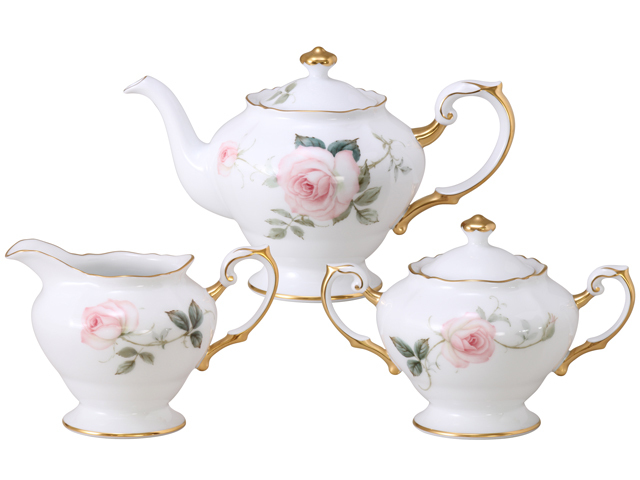 フェアリーローズ　ポット、シュガー、クリーマー