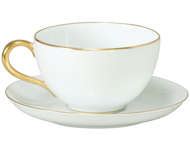 大倉陶園 ゴールドライン 直営店限定＞ゴールドライン カフェオレカップ＆ソーサー