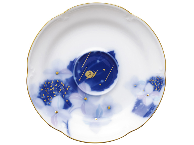 碗皿暦 6月「紫陽花雨情」 カップ＆ソーサー【100周年記念作品】