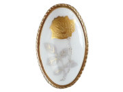 大倉陶園　金蝕バラ　ブローチ