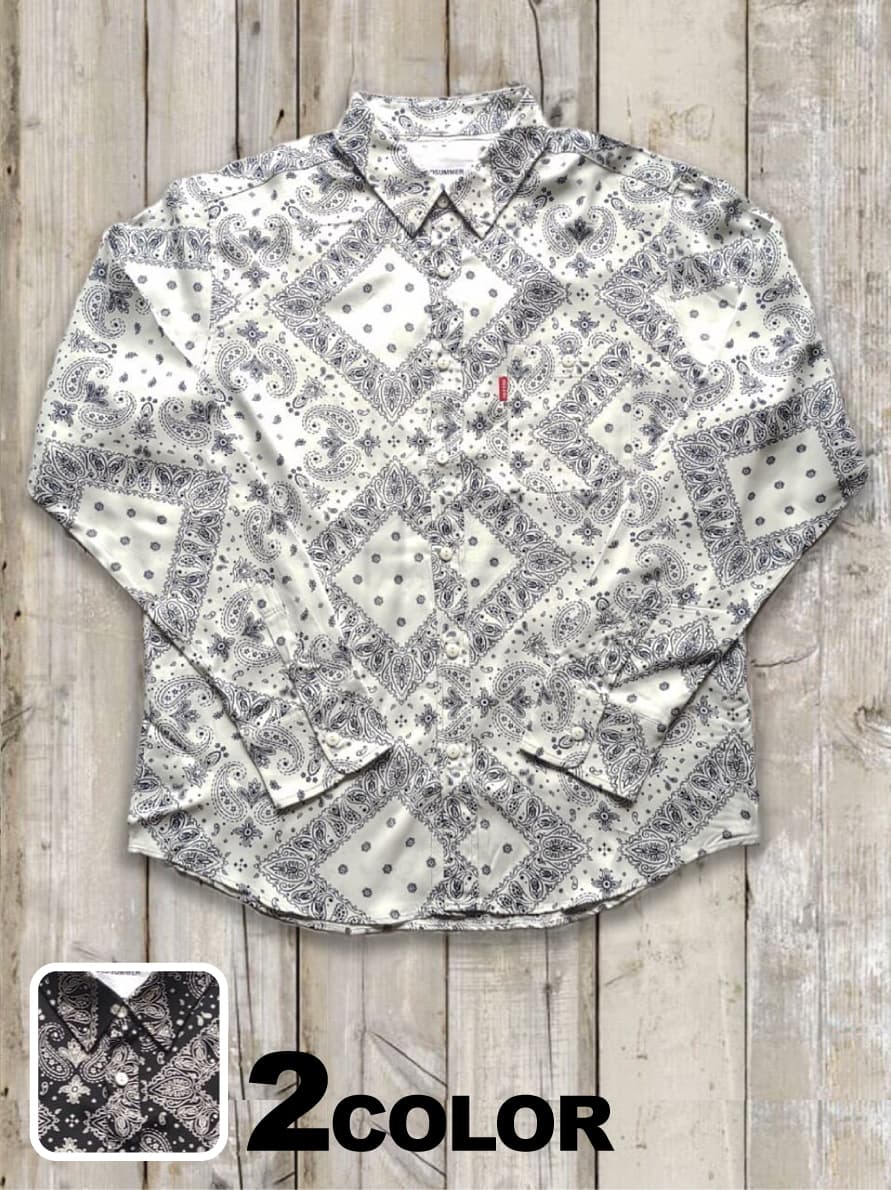 長袖シャツ（バンダナ柄）