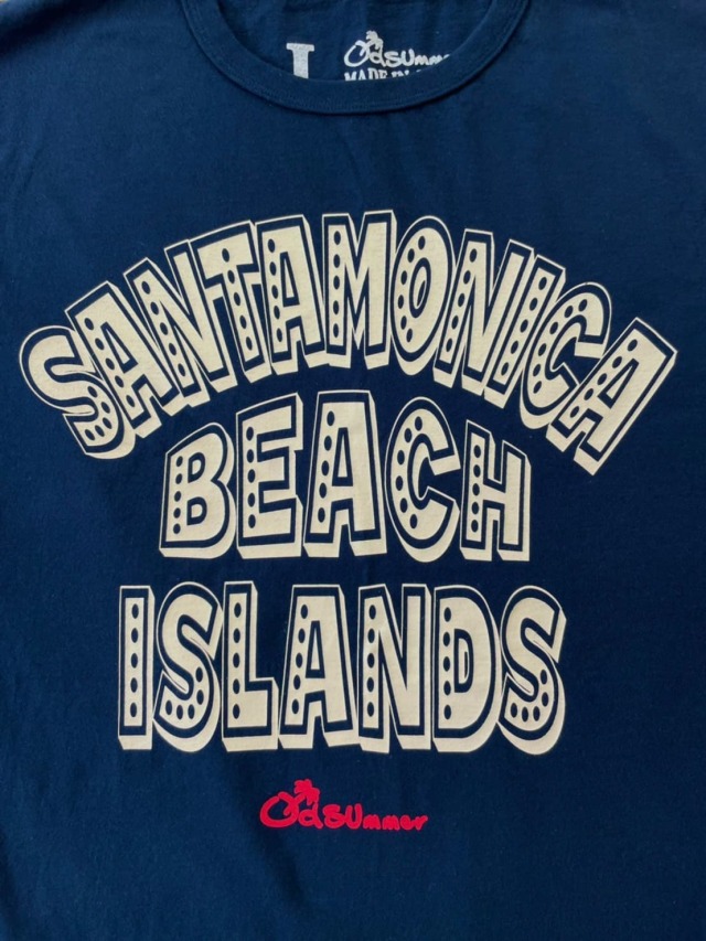 クルーネックTシャツ（SANTAMONICA）/紺