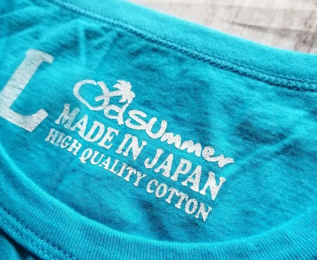 クルーネックTシャツ(SURF CITY) 水色