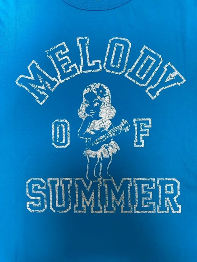 クルーネックTシャツ（MELODY OF SUMMER）/水色