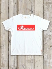 クルーネックTシャツ（BOX LOGO/WHITE×RED）