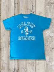 クルーネックTシャツ（MELODY OF SUMMER）/水色