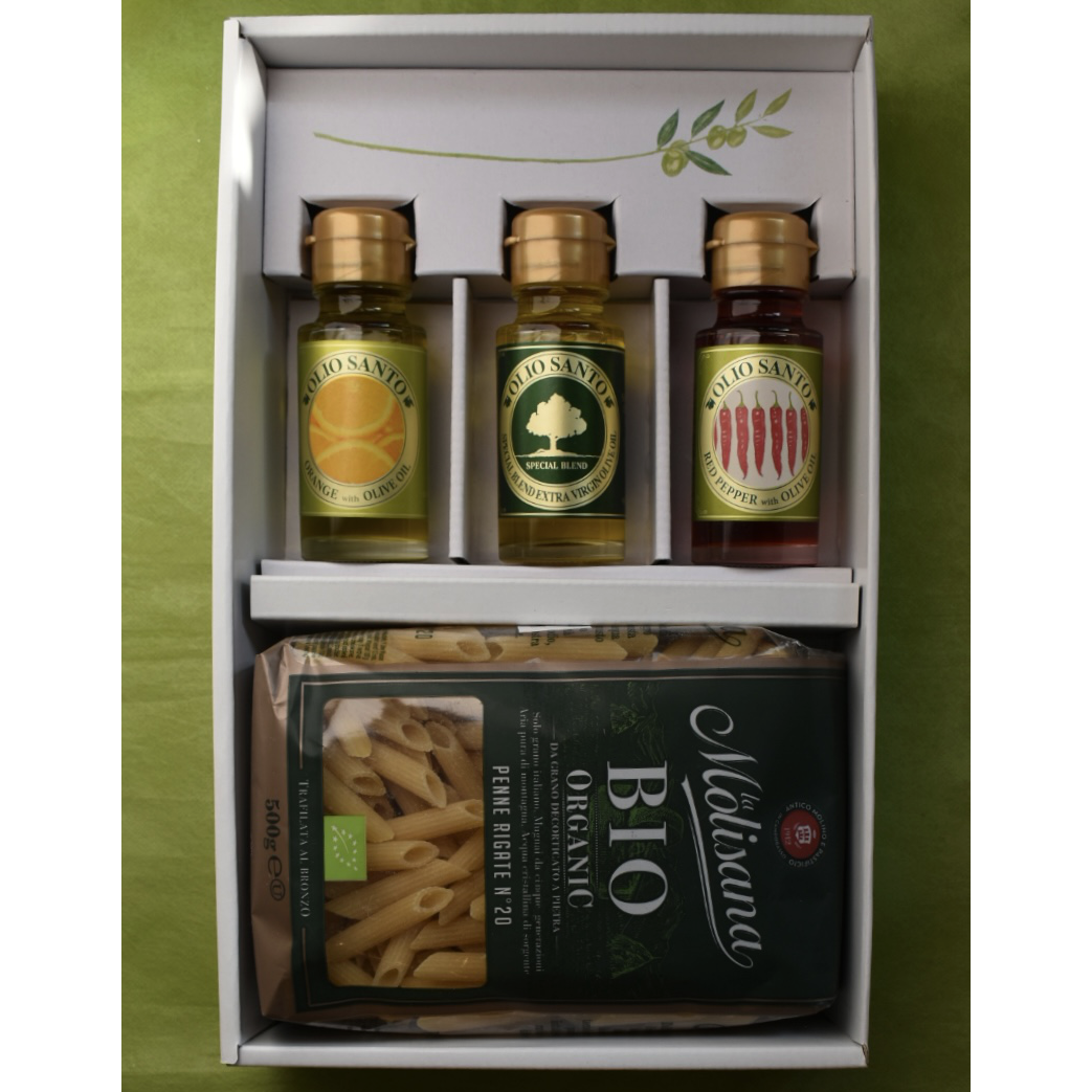 オリーブオイル　(50ml）3点とペンネのセット