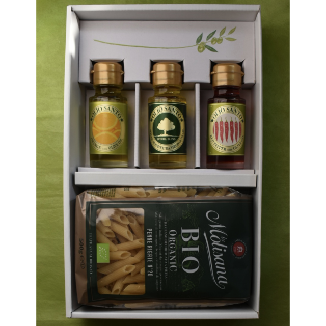 オリーブオイル　(50ml）3点とペンネのセット