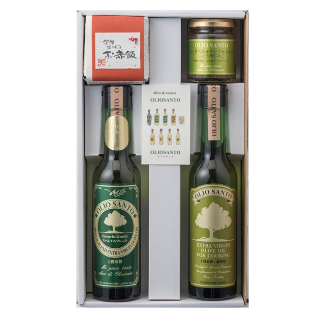 新年のご挨拶やお祝いに　スペシャルブレンド 200ml／フォークッキング 200ml／お赤飯／おときちのオリーブオイルなしょうがじゃこ　