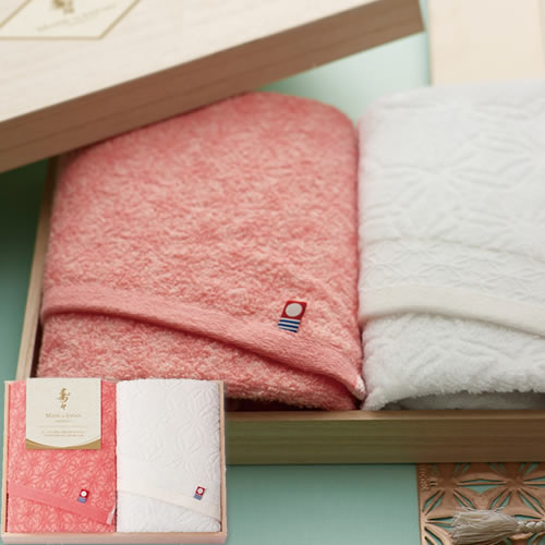 寿々 じゅじゅ 日本製 愛媛今治 木箱入りタオルセット(12030)