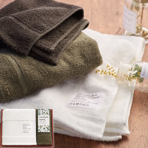 【送料無料】サステナブルオーガニック 国際認証取得 オーガニックタオルセット(64742)