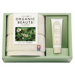 今治オーガニックボーテ 今治タオルとハンドクリームのセット(29020)