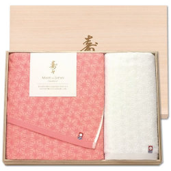 寿々 じゅじゅ 木箱入り紅白タオルセット（60330）