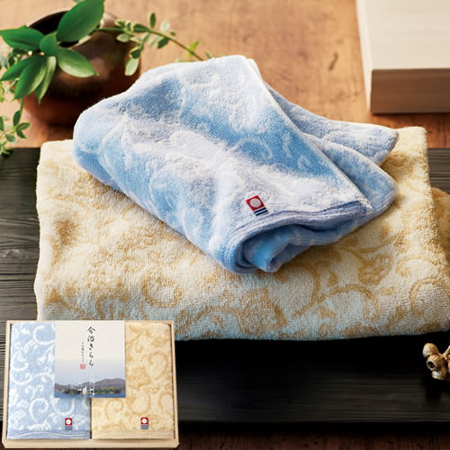 今治きらら 日本製 愛媛今治 木箱入ハンドタオルセット(53020)