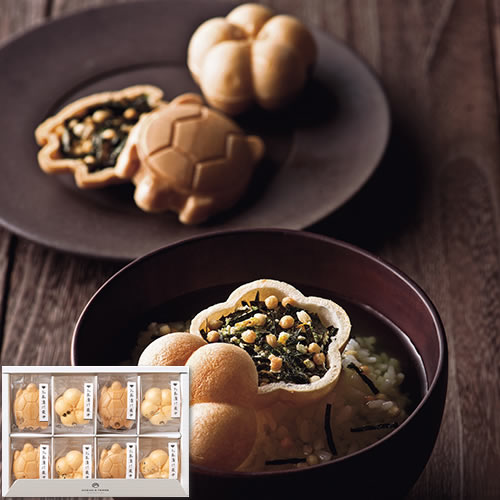 最終お値下げ♪有松三浦絞り✴︎大梅 お茶漬け最中セットD（A448）