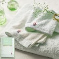 【送料無料】今治かのん 日本製 愛媛今治 フェイスタオル グリーン (68012)