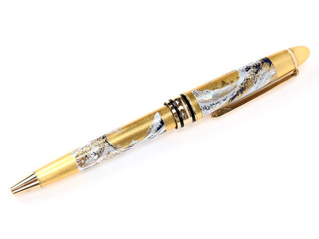 箔飾　高級　蒔絵竹笹文　ボールペン　木箱付　V　6023 箔飾 高級 蒔絵竹笹文 ボールペン 木箱付 V 6023 - メルカリ