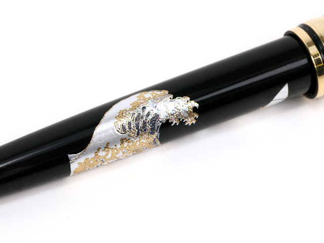 英語説明書つき‐蒔絵高級ボールペン北斎 神奈川沖浪裏☆日本のお土産に