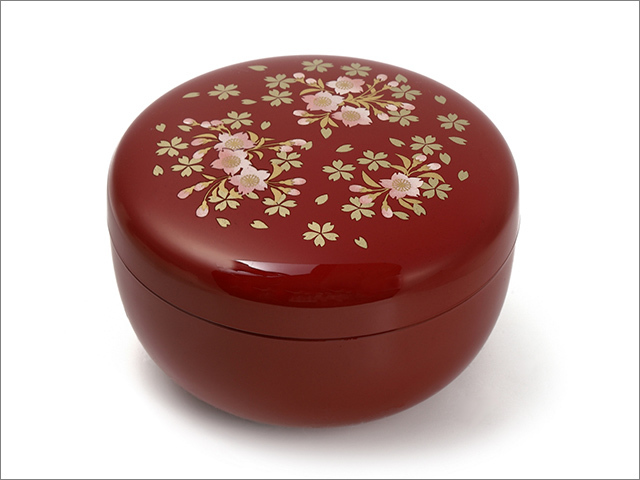 山中漆器 桜づくしボンボニエール ペア – 金沢金箔入りこんぺいとう付き