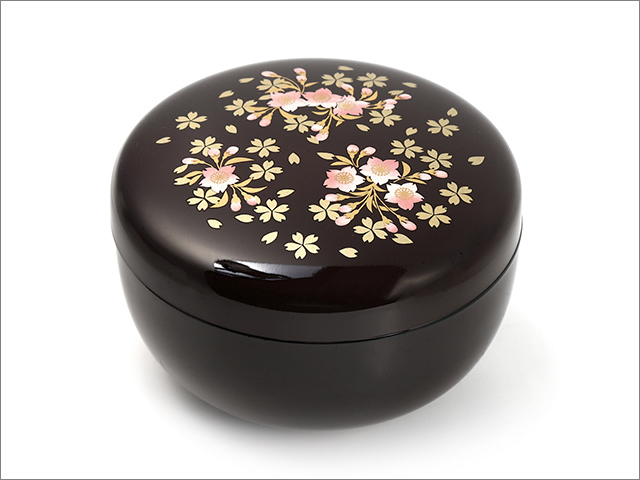 山中漆器 桜づくしボンボニエール ペア – 金沢金箔入りこんぺいとう付き