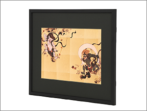 箔名画　立体額　風神雷神図