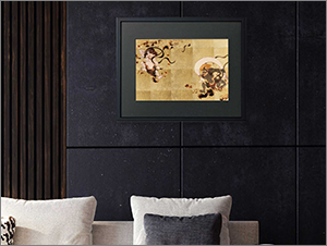 箔名画　立体額　風神雷神図