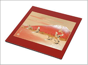 蒔絵マウスパッド サイズ：175x175x4mm