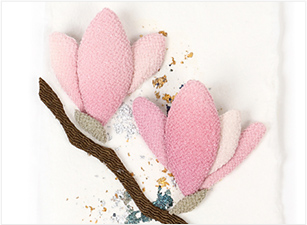 職人がこだわりをもって仕上げた、日本の匠の技！ちりめん細工タペストリー