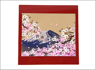 蒔絵 富士山と桜 ステーショナリーBセット(マウスパッド)
