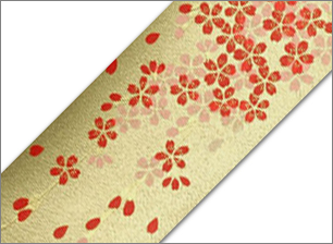 本革 しだれ桜 金(絵柄)