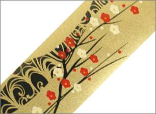 本革 紅白梅(絵柄)