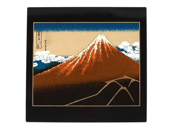 英語説明書つき 蒔絵 北斎黒富士ステーショナリー2点セット 山下白雨