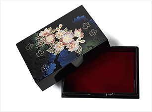 卓上型　名刺入れ　輝桜 Maki-e Card Case (desktop type)