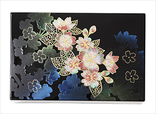 卓上型　名刺入れ　輝桜 Maki-e Card Case (desktop type)