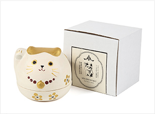 美濃和紙小物入れ まねき三毛猫まる