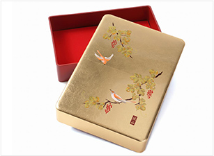 英語説明書つき 山中塗り 金華 小文庫（A5サイズ）　