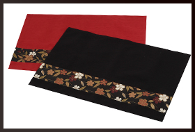 ランチョンマット桜 赤黒セット