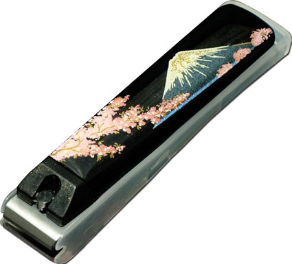 爪切り 富士に桜